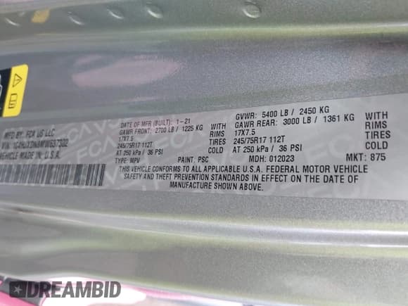 ✅ 2021 Jeep Wrangler Unlimited Willys • VIN: 1C4HJXDN8MW637302 • Lot: 42377515. Wystawiony na IAAI z przebiegiem 109 152 mil. Bezpłatny archiwum sprzedaży aukcyjnych z USA i szczegółowy raport historii pojazdu na DreamBid. Zdjęcie 9.