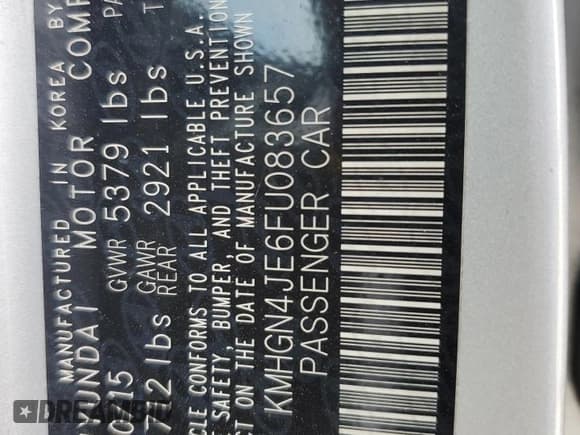 ✅ 2015 Hyundai Genesis 3.8L • VIN: KMHGN4JE6FU083657 • Lot: 44533195. Wystawiony na Copart z przebiegiem 43 017 mil. Bezpłatny archiwum sprzedaży aukcyjnych z USA i szczegółowy raport historii pojazdu na DreamBid. Zdjęcie 13.