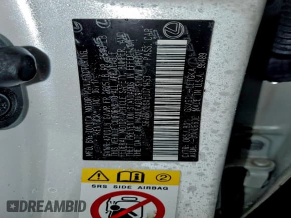 ✅ 2017 Lexus ES 350 • VIN: 58ABK1GGXHU071453 • Lot: 95066755. Wystawiony na Copart z przebiegiem Nie podano. Bezpłatny archiwum sprzedaży aukcyjnych z USA i szczegółowy raport historii pojazdu na DreamBid. Zdjęcie 12.