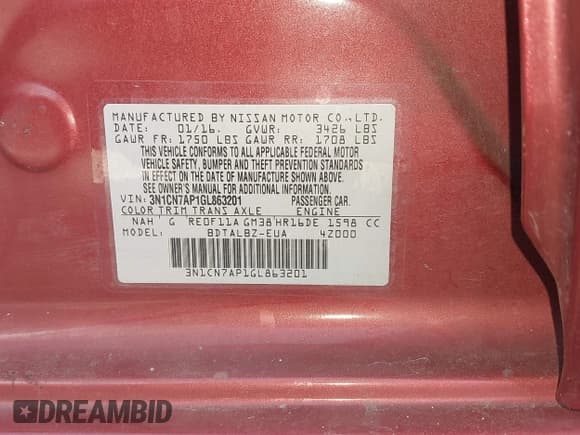 ✅ 2016 Nissan Versa S • VIN: 3N1CN7AP1GL863201 • Lot: 43612686. Listed on IAAI with 121,502 mi. Free auction sales archive from the USA and detailed vehicle history report at DreamBid. Image 9.