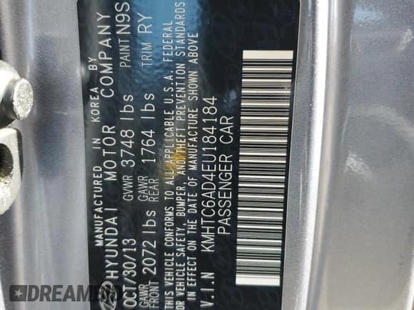 ✅ 2014 Hyundai Veloster • VIN: KMHTC6AD4EU184184 • Lot: 75909334. Wystawiony na Copart z przebiegiem 124 962 mil. Bezpłatny archiwum sprzedaży aukcyjnych z USA i szczegółowy raport historii pojazdu na DreamBid. Zdjęcie 12.