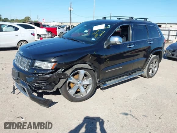 ✅ 2014 Jeep Grand Cherokee Overland • VIN: 1C4RJFCGXEC211468 • Lot: 43582477. Wystawiony na IAAI z przebiegiem 161 324 mil. Bezpłatny archiwum sprzedaży aukcyjnych z USA i szczegółowy raport historii pojazdu na DreamBid. Zdjęcie 2.