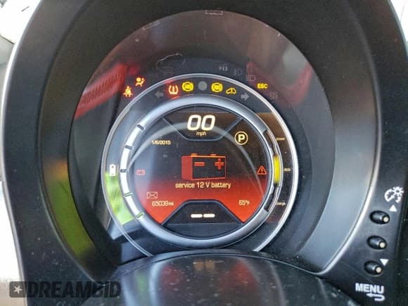 ✅ 2013 FIAT 500e • VIN: 3C3CFFGE7DT707397 • Lot: 96833615. Listed on Copart with 65,039 mi. Free auction sales archive from the USA and detailed vehicle history report at DreamBid. Image 9.