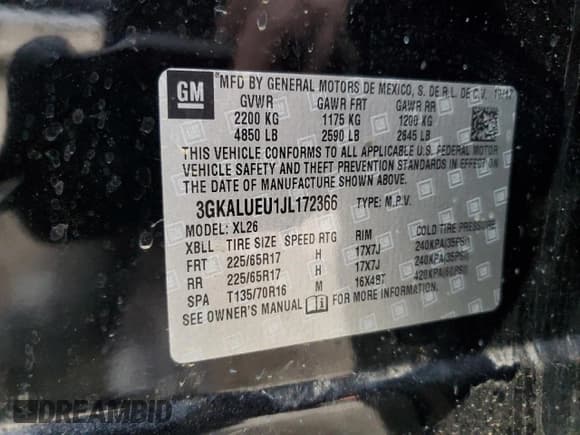 ✅ 2018 GMC Terrain SLE Diesel • VIN: 3GKALUEU1JL172366 • Лот: 87945965. Опубликован ранее на Copart с пробегом 136 841 миль. Бесплатный доступ к архиву аукционных продаж из США и подробный отчёт об истории автомобиля на DreamBid. Изображение 12.