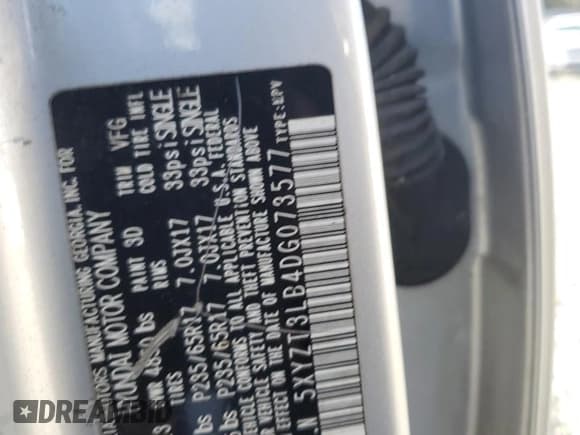 ✅ 2013 Hyundai Santa Fe Sport • VIN: 5XYZT3LB4DG073577 • Лот: 92190025. Опубликован ранее на Copart с пробегом 251 324 миль. Бесплатный доступ к архиву аукционных продаж из США и подробный отчёт об истории автомобиля на DreamBid. Изображение 12.