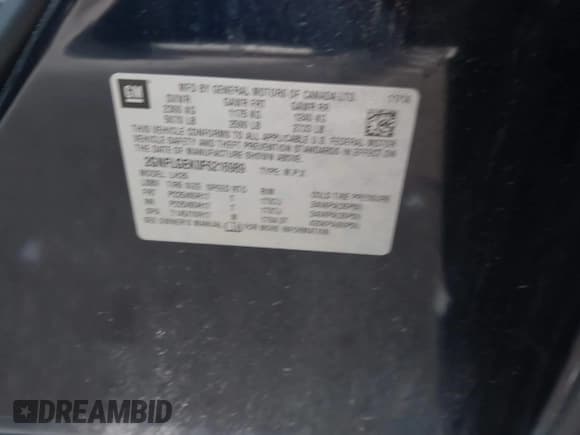 ✅ 2015 Chevrolet Equinox LT • VIN: 2GNFLGEK0F6216989 • Lot: 43661154. Listed on IAAI with 97,433 mi. Free auction sales archive from the USA and detailed vehicle history report at DreamBid. Image 9.