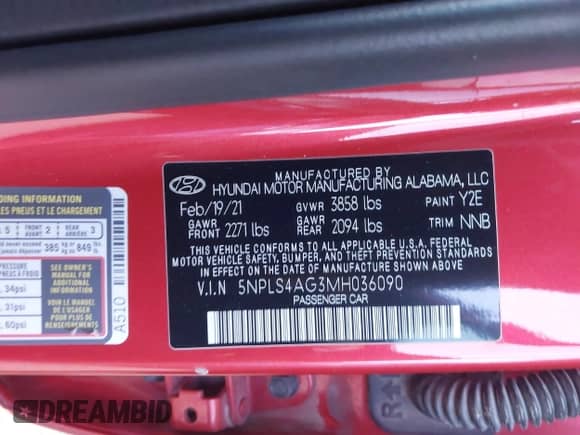 ✅ 2021 Hyundai Elantra SEL • VIN: 5NPLS4AG3MH036090 • Лот: 43438013. Размещён на IAAI с пробегом 139 723 миль миль. Получите бесплатный доступ к архиву аукционных продаж из США и посмотрите подробный отчёт об истории автомобиля на DreamBid. Изображение 9.