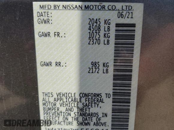 ✅ 2021 Nissan LEAF S • VIN: 1N4AZ1BV7MC556941 • Лот: 63136645. Опубликован ранее на Copart с пробегом 50 657 миль. Бесплатный доступ к архиву аукционных продаж из США и подробный отчёт об истории автомобиля на DreamBid. Изображение 12.