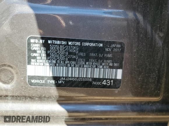 ✅ 2018 Mitsubishi Outlander SEL • VIN: JA4J24A50JZ030056 • Лот: 81905775. Опубликован ранее на Copart с пробегом 72 752 миль. Бесплатный доступ к архиву аукционных продаж из США и подробный отчёт об истории автомобиля на DreamBid. Изображение 14.