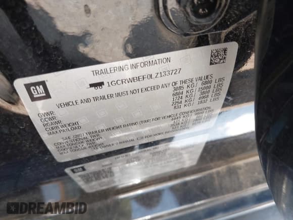 ✅ 2020 Chevrolet Silverado 1500 Custom • VIN: 1GCRWBEF0LZ133727 • Lot: 39838746. Wystawiony na IAAI z przebiegiem Nie podano. Bezpłatny archiwum sprzedaży aukcyjnych z USA i szczegółowy raport historii pojazdu na DreamBid. Zdjęcie 9.