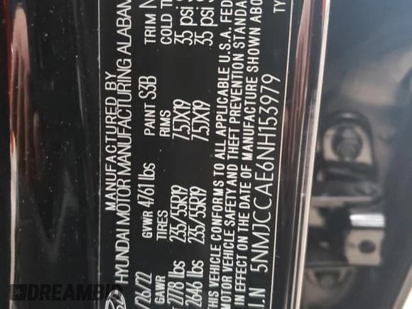 ✅ 2022 Hyundai Tucson SEL • VIN: 5NMJCCAE6NH153979 • Lot: 70316892. Wystawiony na Copart z przebiegiem 3 795 mil. Bezpłatny archiwum sprzedaży aukcyjnych z USA i szczegółowy raport historii pojazdu na DreamBid. Zdjęcie 13.