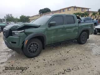 2023 Nissan Frontier SV with VIN 1N6ED1EJ2PN643431, listed as a Copart auction lot 80293345 with 30,279 mi miles and Salvage title. Bid and sale history available at DreamBid. Image 1.