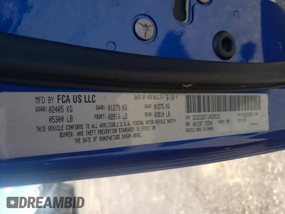 2018 Dodge Challenger R/T с VIN 2C3CDZBT7JH328126, выставлен на аукционе Copart как лот 65752625 с пробегом 70 548 миль миль и Списание • Salvage title. История ставок и продаж доступна на DreamBid. Изображение 12.