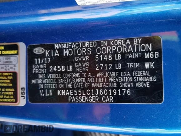 ✅ 2018 Kia Stinger GT2 • VIN: KNAE55LC1J6019176 • Лот: 92047425. Опубликован ранее на Copart с пробегом 71 010 миль. Бесплатный доступ к архиву аукционных продаж из США и подробный отчёт об истории автомобиля на DreamBid. Изображение 13.