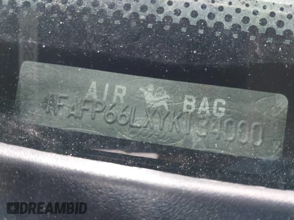 ✅ 2000 Ford Contour SE Fleet • VIN: 1FAFP66LXYK134000 • Lot: 42148527. Listed on IAAI with 163,119 mi. Free auction sales archive from the USA and detailed vehicle history report at DreamBid. Image 9.