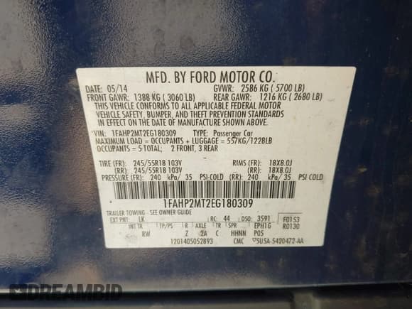 ✅ 2014 Ford Police Interceptor • VIN: 1FAHP2MT2EG180309 • Лот: 43177606. Опубликован ранее на IAAI с пробегом 208 769 миль. Бесплатный доступ к архиву аукционных продаж из США и подробный отчёт об истории автомобиля на DreamBid. Изображение 9.