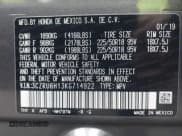 ✅ 2019 Honda HR-V Sport • VIN: 3CZRU6H13KG714922 • Lot: 43438115. Wystawiony na IAAI z przebiegiem 95 374 mil. Bezpłatny archiwum sprzedaży aukcyjnych z USA i szczegółowy raport historii pojazdu na DreamBid. Zdjęcie 9.