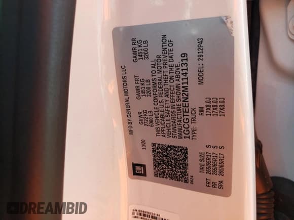 ✅ 2021 Chevrolet Colorado 4WD ZR2 • VIN: 1GCGTEEN2M1141319 • Лот: 55841844. Опубликован ранее на Copart с пробегом 51 220 миль. Бесплатный доступ к архиву аукционных продаж из США и подробный отчёт об истории автомобиля на DreamBid. Изображение 15.