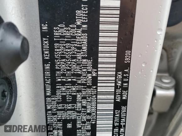 ✅ 2011 Toyota Venza • VIN: 4T3ZA3BB8BU041074 • Lot: 90851925. Listed on Copart with 214,471 mi. Free auction sales archive from the USA and detailed vehicle history report at DreamBid. Image 14.