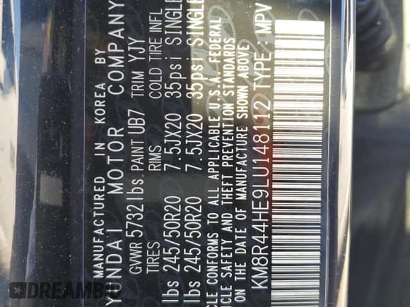 ✅ 2020 Hyundai Palisade SEL • VIN: KM8R44HE9LU148112 • Лот: 85665434. Опубликован ранее на Copart с пробегом 57 605 миль. Бесплатный доступ к архиву аукционных продаж из США и подробный отчёт об истории автомобиля на DreamBid. Изображение 13.