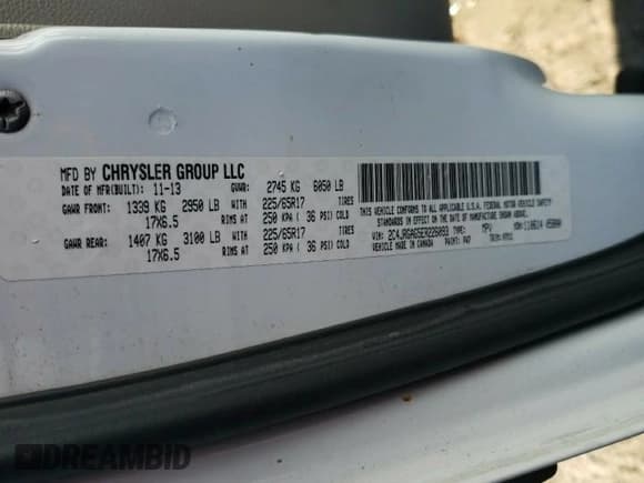 ✅ 2014 Ram Cargo Van Tradesman • VIN: 2C4JRGAG5ER226093 • Лот: 70608794. Опубликован ранее на Copart с пробегом Не указан. Бесплатный доступ к архиву аукционных продаж из США и подробный отчёт об истории автомобиля на DreamBid. Изображение 15.