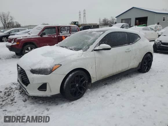 2019 Hyundai Veloster Turbo z VIN KMHTH6AB0KU012410, wystawiony jako Copart lot #41598035 z przebiegiem 100 248 mil mil oraz Szkoda całkowita • Salvage title. Historia ofert i sprzedaży dostępna na DreamBid. Obrazek 1.