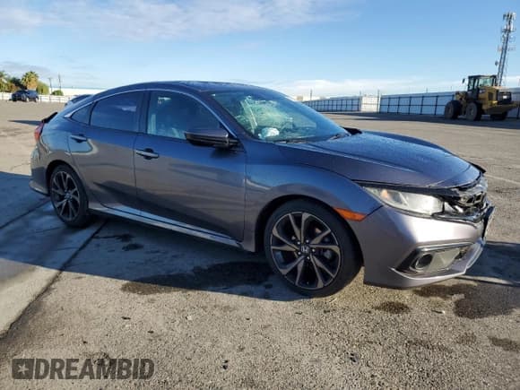 ✅ 2020 Honda Civic Sport • VIN: 2HGFC2F85LH581507 • Lot: 86693335. Listed on Copart with 50,365 mi. Free auction sales archive from the USA and detailed vehicle history report at DreamBid. Image 4.