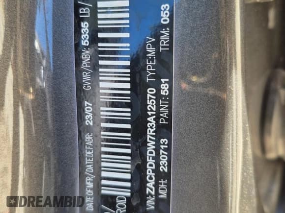 ✅ 2024 Dodge Hornet R/T Plus • VIN: ZACPDFDW7R3A12570 • Lot: 52097675. Listed on Copart with Not provided. Free auction sales archive from the USA and detailed vehicle history report at DreamBid. Image 14.