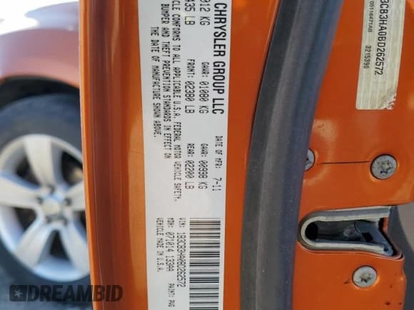 ✅ 2011 Dodge Caliber Mainstreet • VIN: 1B3CB3HA0BD262572 • Лот: 84053394. Опубликован ранее на Copart с пробегом Не указан. Бесплатный доступ к архиву аукционных продаж из США и подробный отчёт об истории автомобиля на DreamBid. Изображение 13.