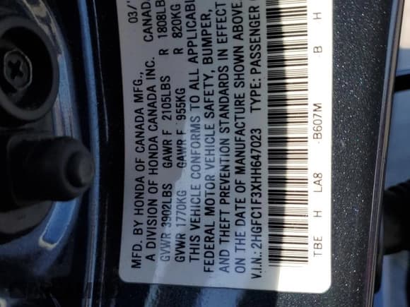 ✅ 2017 Honda Civic EX-T • VIN: 2HGFC1F3XHH647023 • Lot: 81808365. Wystawiony na Copart z przebiegiem 109 382 mil. Bezpłatny archiwum sprzedaży aukcyjnych z USA i szczegółowy raport historii pojazdu na DreamBid. Zdjęcie 12.