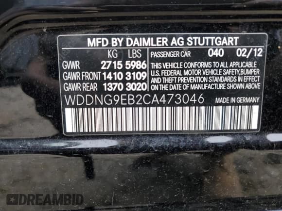 ✅ 2012 Mercedes-Benz S 550 • VIN: WDDNG9EB2CA473046 • Lot: 71740765. Wystawiony na Copart z przebiegiem 158 935 mil. Bezpłatny archiwum sprzedaży aukcyjnych z USA i szczegółowy raport historii pojazdu na DreamBid. Zdjęcie 12.