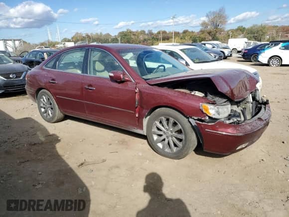 2009 Hyundai Azera Limited with VIN KMHFC46F69A372224, listed as a Copart auction lot 78834284 with 79,758 mi miles and Salvage title. Bid and sale history available at DreamBid. Image 4.