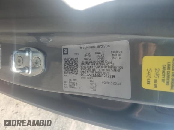 ✅ 2021 Chevrolet Colorado 2WD LT • VIN: 1GCGSCEN5M1202136 • Lot: 64686315. Listed on Copart with 94,318 mi. Free auction sales archive from the USA and detailed vehicle history report at DreamBid. Image 12.