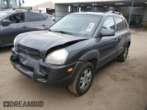 2007 Hyundai Tucson SE with VIN KM8JN72D57U518473, listed as a Copart auction lot 71998814 with 106,340 mi miles and Salvage title. Bid and sale history available at DreamBid. Image 1.
