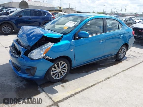 ✅ 2019 Mitsubishi Mirage ES • VIN: ML32F3FJ3KHF17781 • Lot: 43277393. Listed on IAAI with 85,750 mi. Free auction sales archive from the USA and detailed vehicle history report at DreamBid. Image 2.
