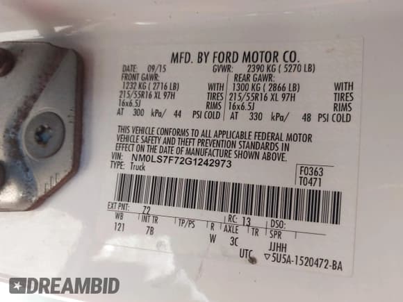 ✅ 2016 Ford Transit Connect XLT • VIN: NM0LS7F72G1242973 • Lot: 43638274. Listed on IAAI with 91,944 mi. Free auction sales archive from the USA and detailed vehicle history report at DreamBid. Image 9.