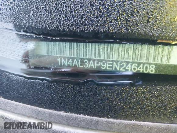 ✅ 2014 Nissan Altima S • VIN: 1N4AL3AP9EN246408 • Lot: 43690228. Listed on IAAI with 100,225 mi. Free auction sales archive from the USA and detailed vehicle history report at DreamBid. Image 13.