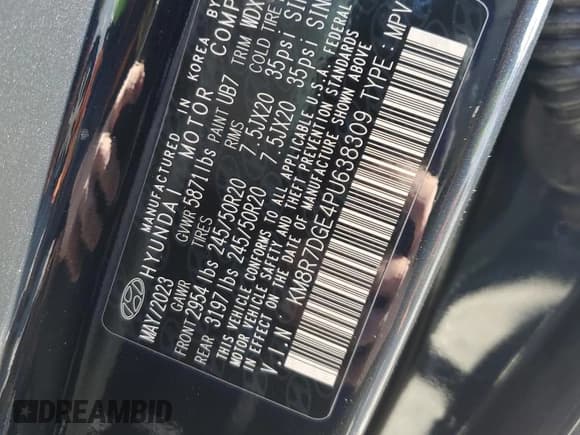 ✅ 2023 Hyundai Palisade Calligraphy • VIN: KM8R7DGE4PU638309 • Лот: 79058614. Опубликован ранее на Copart с пробегом 13 464 миль. Бесплатный доступ к архиву аукционных продаж из США и подробный отчёт об истории автомобиля на DreamBid. Изображение 13.