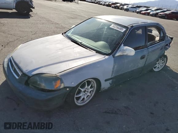 ✅ 1997 Honda Civic LX • VIN: JHMEJ6678VS038418 • Лот: 58256495. Опубликован ранее на Copart с пробегом 176 249 миль. Бесплатный доступ к архиву аукционных продаж из США и подробный отчёт об истории автомобиля на DreamBid. Изображение 1.