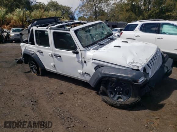 ✅ 2023 Jeep Wrangler Sport • VIN: 1C4HJXDG6PW701228 • Lot: 89730765. Listed on Copart with 54,804 mi. Free auction sales archive from the USA and detailed vehicle history report at DreamBid. Image 4.