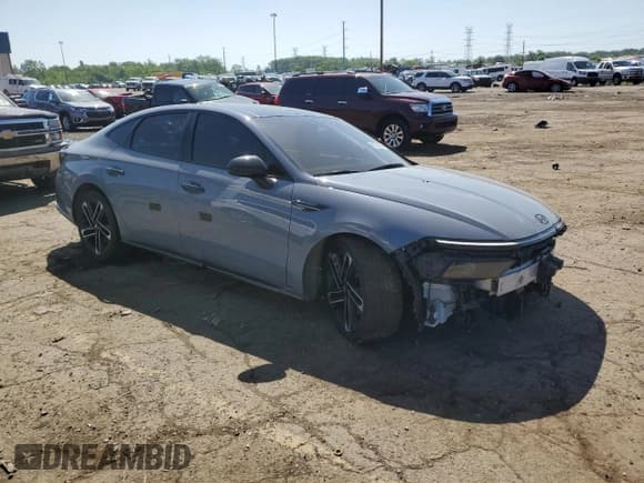 ✅ 2024 Hyundai Sonata N Line • VIN: KMHL54JCXRA351032 • Лот: 61019455. Опубликован ранее на Copart с пробегом 35 186 миль. Бесплатный доступ к архиву аукционных продаж из США и подробный отчёт об истории автомобиля на DreamBid. Изображение 4.