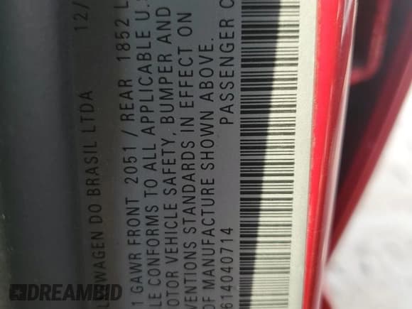 ✅ 2001 Volkswagen Golf GLS • VIN: 9BWGT61J614040714 • Лот: 47082625. Опубликован ранее на Copart с пробегом 169 985 миль. Бесплатный доступ к архиву аукционных продаж из США и подробный отчёт об истории автомобиля на DreamBid. Изображение 12.