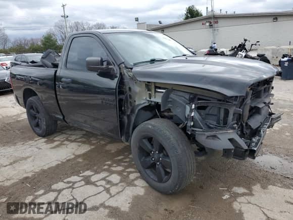 2016 Ram 1500 Express with VIN 3C6JR7AT1GG240487, listed as a Copart auction lot 81378904 with 102,480 mi miles and Salvage title. Bid and sale history available at DreamBid. Image 4.