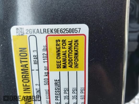 ✅ 2014 GMC Terrain SLE • VIN: 2GKALREK9E6250057 • Lot: 43694516. Wystawiony na IAAI z przebiegiem 158 111 mil. Bezpłatny archiwum sprzedaży aukcyjnych z USA i szczegółowy raport historii pojazdu na DreamBid. Zdjęcie 9.
