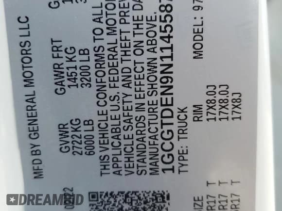 ✅ 2022 Chevrolet Colorado 4WD Z71 • VIN: 1GCGTDEN9N1145587 • Лот: 66281124. Опубликован ранее на Copart с пробегом 30 501 миль. Бесплатный доступ к архиву аукционных продаж из США и подробный отчёт об истории автомобиля на DreamBid. Изображение 12.