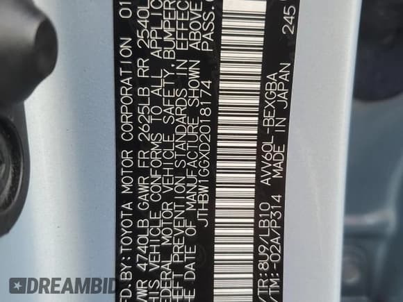 ✅ 2013 Lexus ES 300h • VIN: JTHBW1GGXD2018174 • Lot: 91068885. Wystawiony na Copart z przebiegiem 85 112 mil. Bezpłatny archiwum sprzedaży aukcyjnych z USA i szczegółowy raport historii pojazdu na DreamBid. Zdjęcie 12.