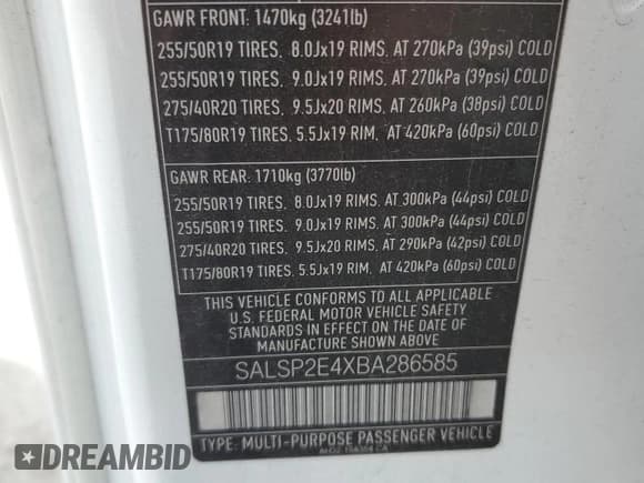 ✅ 2011 Land Rover Range Rover Sport SC • VIN: SALSP2E4XBA286585 • Lot: 61053405. Listed on Copart with 86,419 mi. Free auction sales archive from the USA and detailed vehicle history report at DreamBid. Image 13.