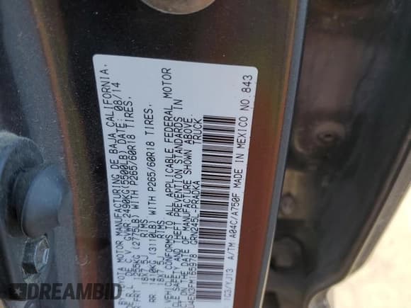 ✅ 2015 Toyota Tacoma • VIN: 3TMLU4EN3FM165978 • Lot: 49920255. Wystawiony na Copart z przebiegiem 134 974 mil. Bezpłatny archiwum sprzedaży aukcyjnych z USA i szczegółowy raport historii pojazdu na DreamBid. Zdjęcie 13.