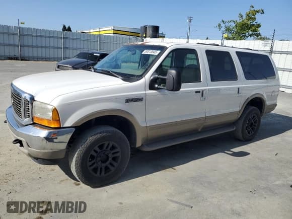 ✅ 2000 Ford Excursion Limited • VIN: 1FMNU43SXYED53743 • Lot: 59313845. Wystawiony na Copart z przebiegiem 391 409 mil. Bezpłatny archiwum sprzedaży aukcyjnych z USA i szczegółowy raport historii pojazdu na DreamBid. Zdjęcie 1.