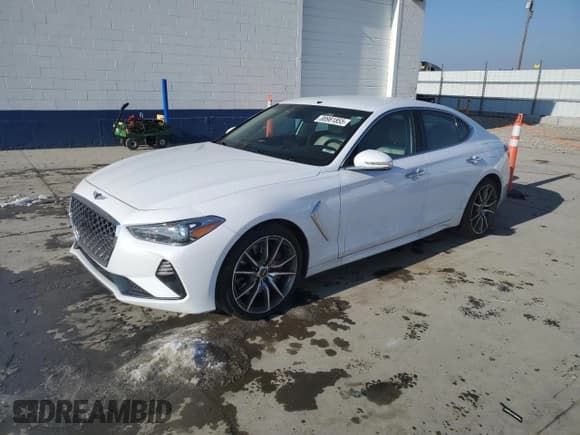 ✅ 2019 Genesis G70 Sport • VIN: KMTG24LA5KU027258 • Lot: 88981855. Listed on Copart with 41,826 mi. Free auction sales archive from the USA and detailed vehicle history report at DreamBid. Image 1.